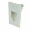 Swe-Tech 3C 1-Gang Recessed Low Voltage Cable Plate, White FWT45-0001-WH